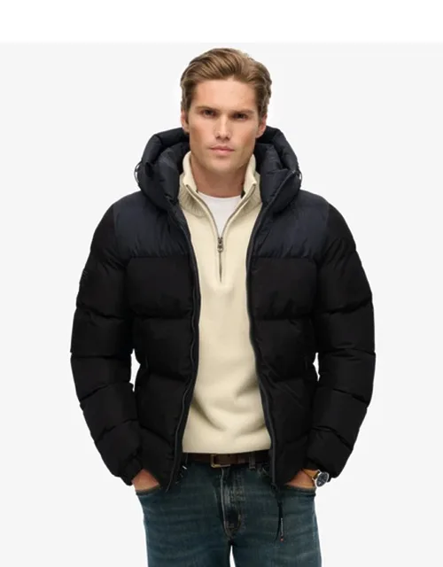 Colourblock Hooded Puffer Jacket