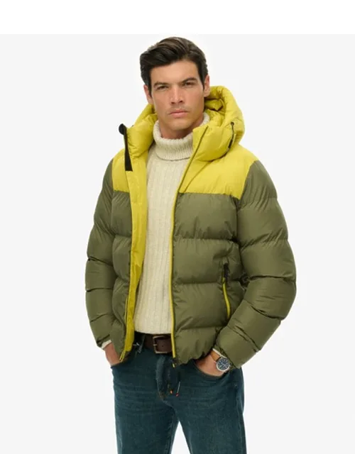 Colourblock Hooded Puffer Jacket