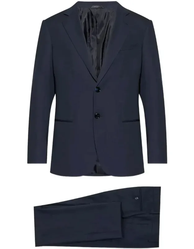 Wool-blend Single-breasted Suit
