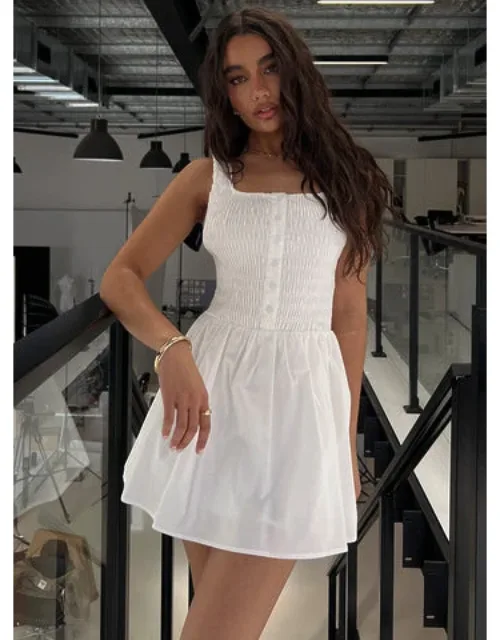Shirred Mini Dress
