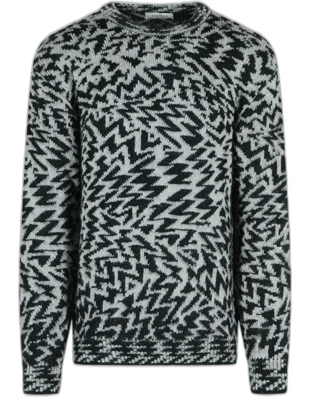 Two-tone Wool Blend Sweater