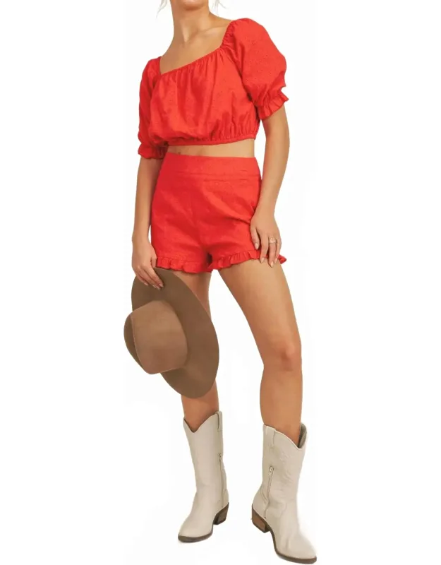 Valentina Eyelet Shorts