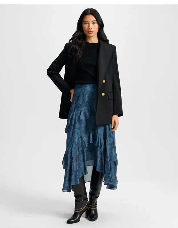 Silk Midi Skirt