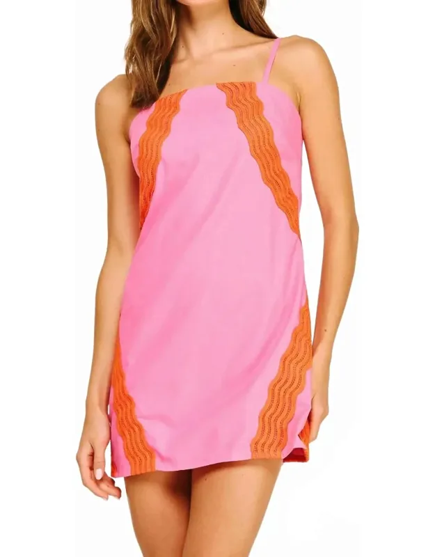 Lace Trim Sheath Dress