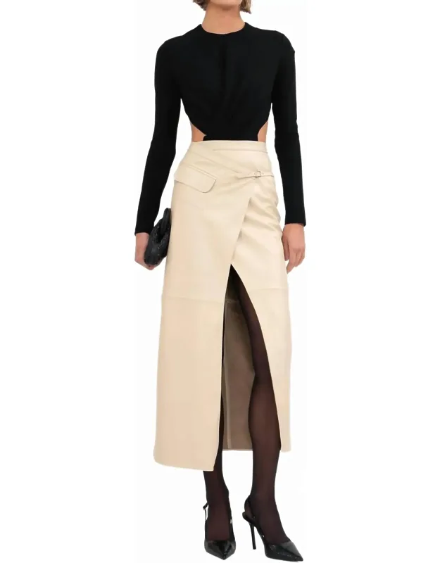 Celeste Leather Skirt