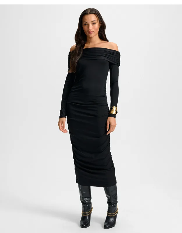 Tinette Off-the-shoulder Midi Dress
