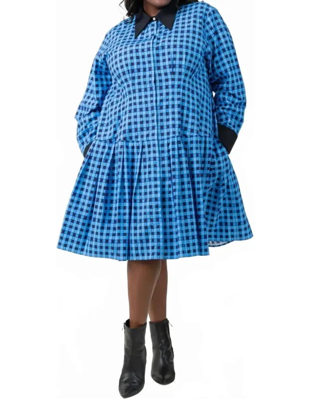 Check Prep Midi Dress