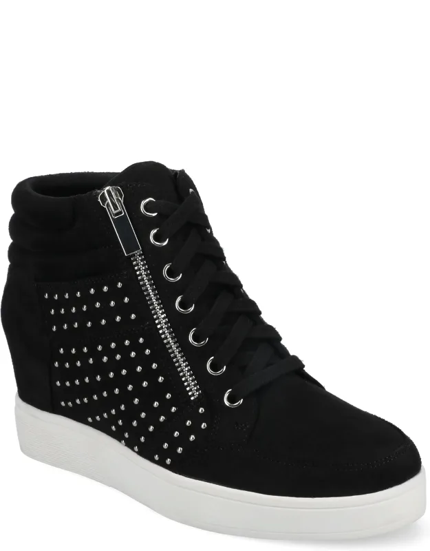 Clarity High Top Wedge Sneakers
