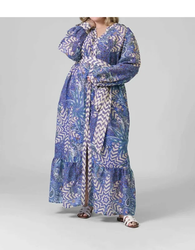 Hannon Button Down Long Sleeve Maxi Dress