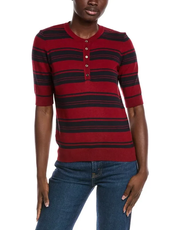 Cashmere-blend Henley Sweater
