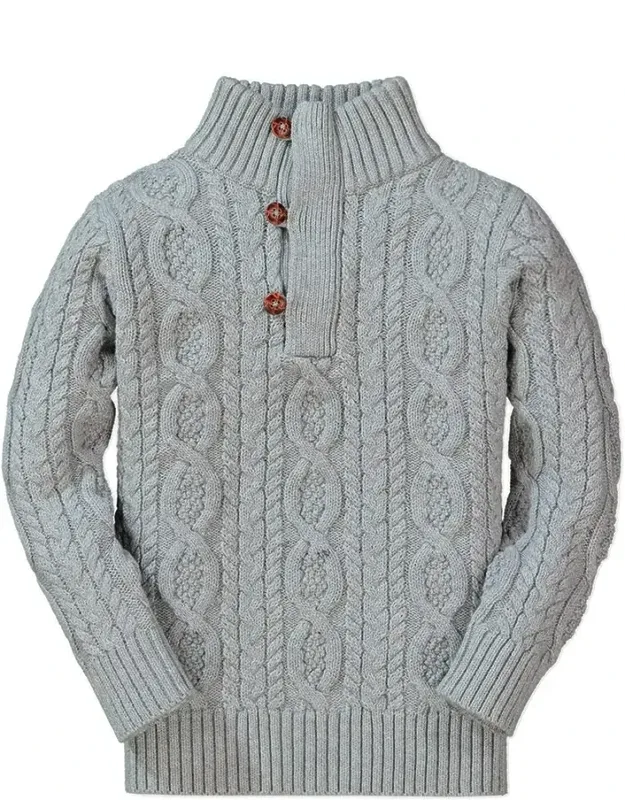 Cable Mock Neck Sweater