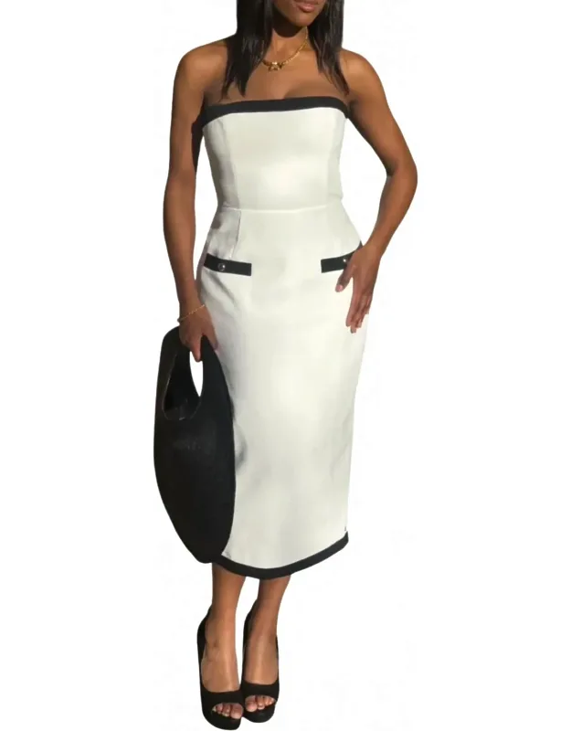 Strapless Martini Midi Dress