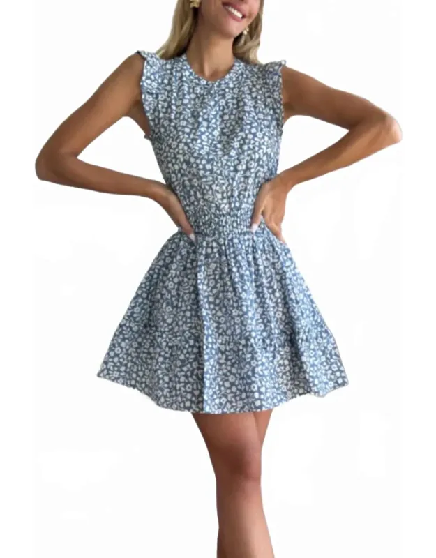 Dreamy Daisy Flutter Sleeve Mini Dress