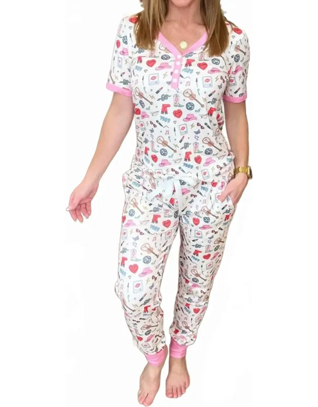 Short Sleeve Jogger Pajama Set