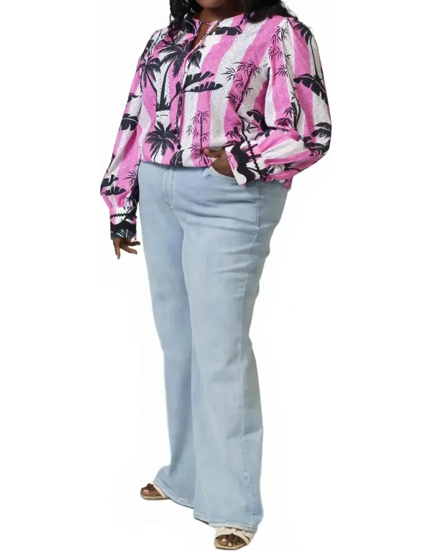 Eva Long Sleeve V-neck Blouse
