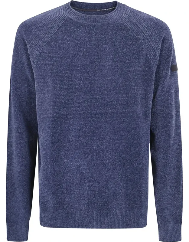 Velvet Round Neck Knit Sweater