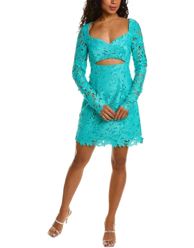 3d Guipure Lace Mini Dress