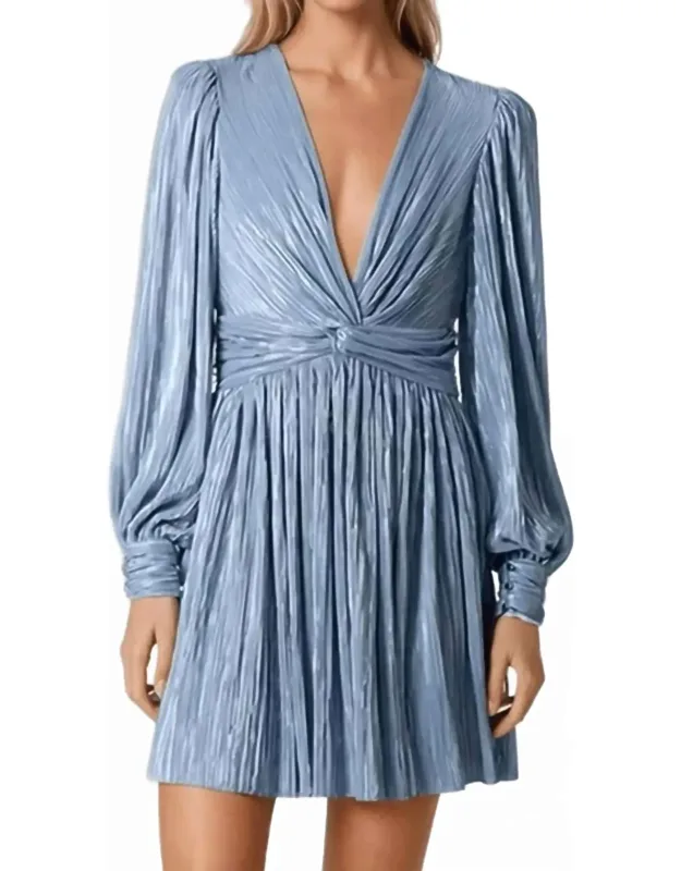 Pleated Mini Dress