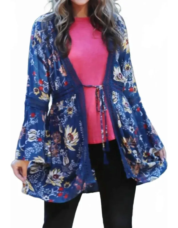 Floral Tie Cardigan