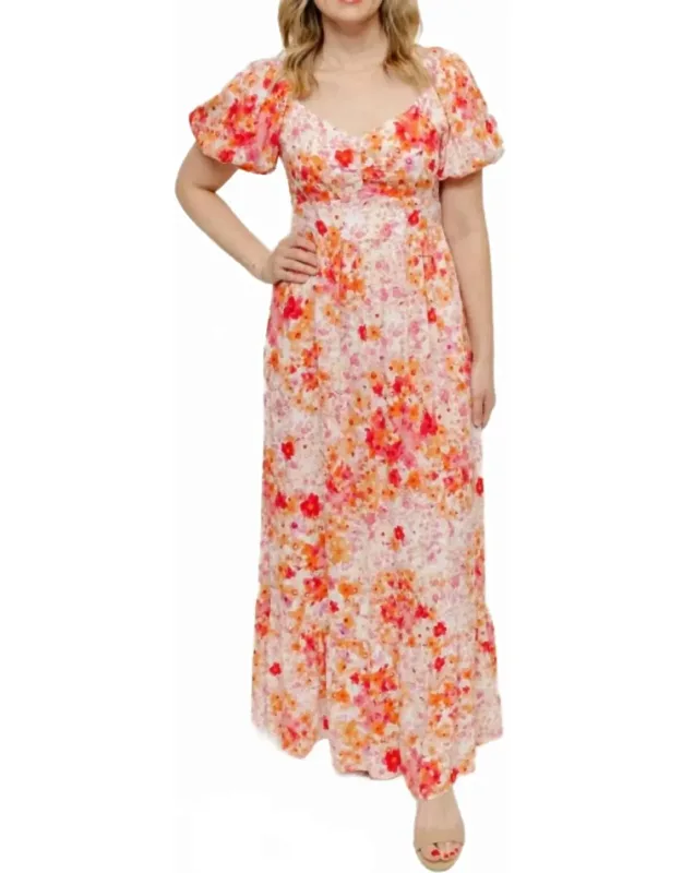 Lucille Maxi Dress With Side Pockets And Sweetheart Neckline