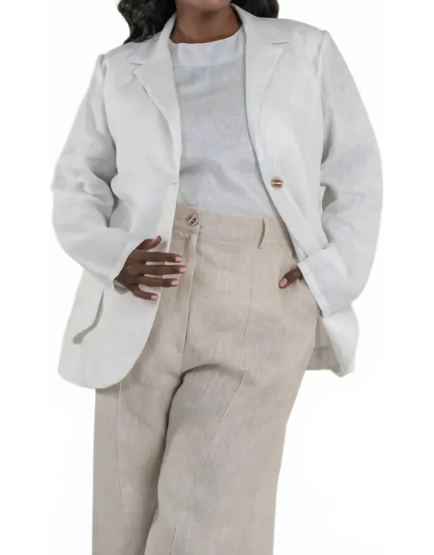 Linen Long Sleeve Blazer
