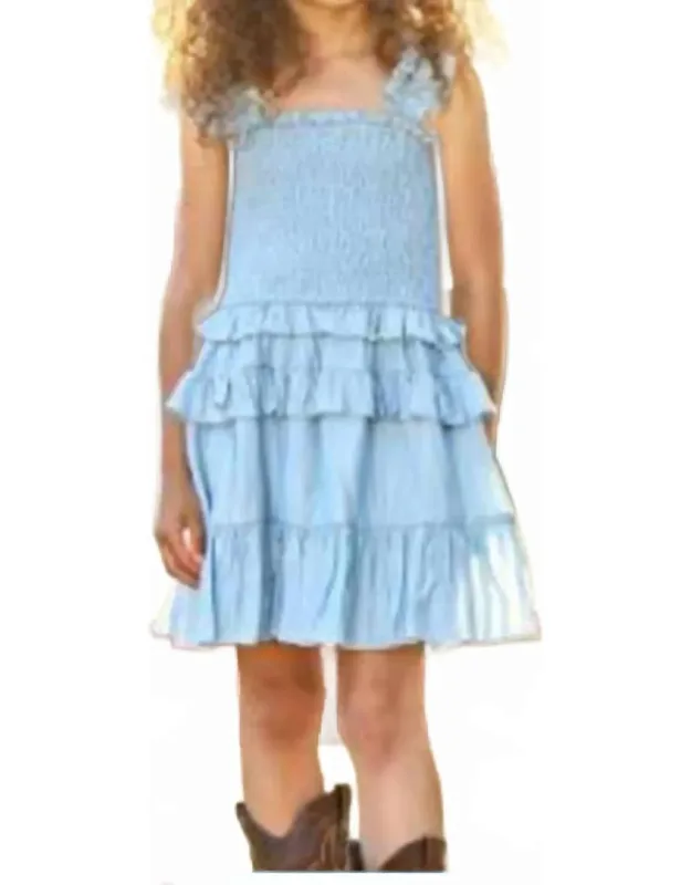 Smocked Dress With Tiered Ruffles