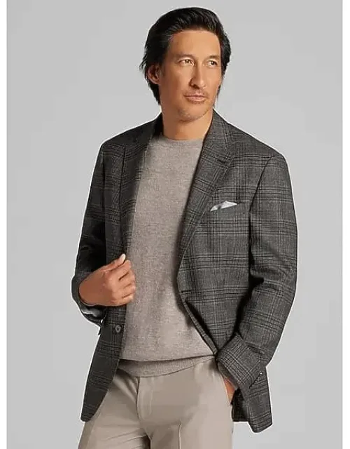 Classic Fit Plaid Sport Coat With Timeless Appeal And Refined Aesthetic