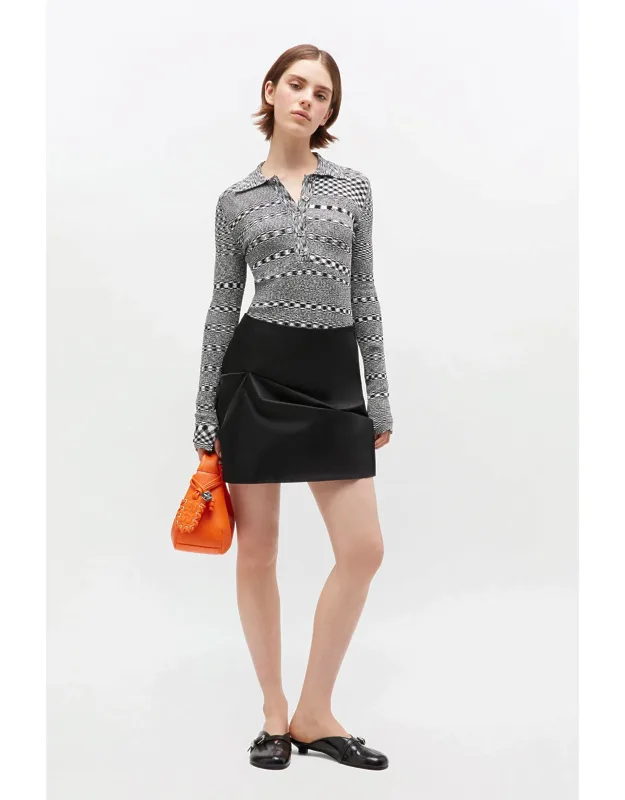 Nylon Mini Skirt
