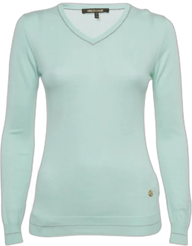 Cotton Knit V-neck Sweater