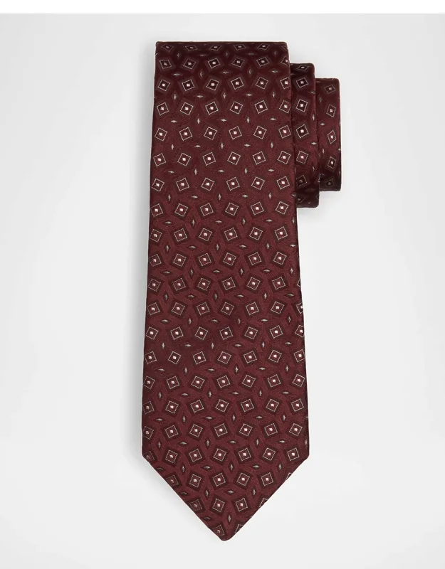 Box-jacquard Silk Tie