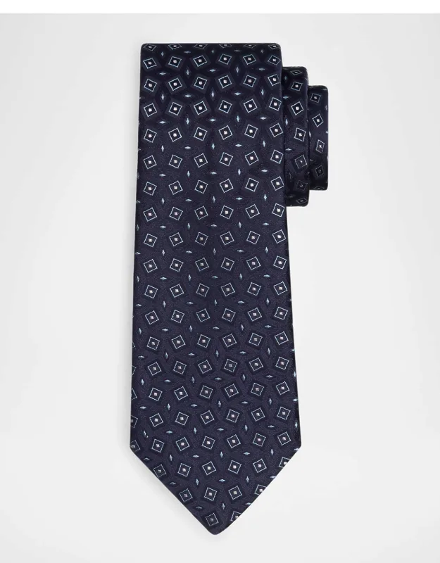 Geometric Chevron Silk Tie