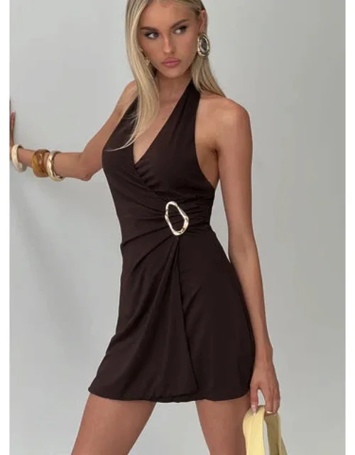 Koa Halter Ruched Mini Dress
