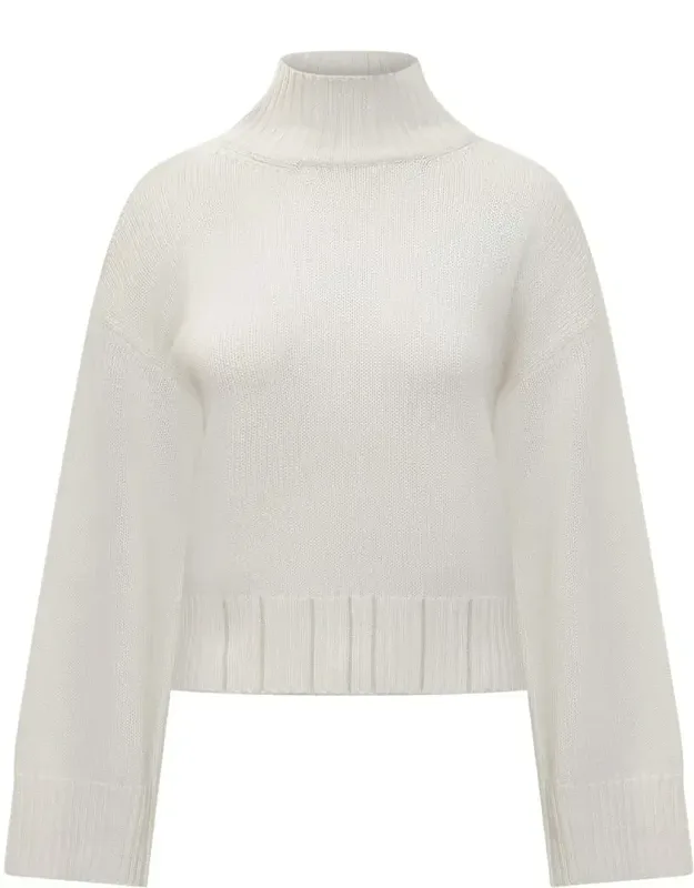 Ribbed Knit Turtleneck Sweater