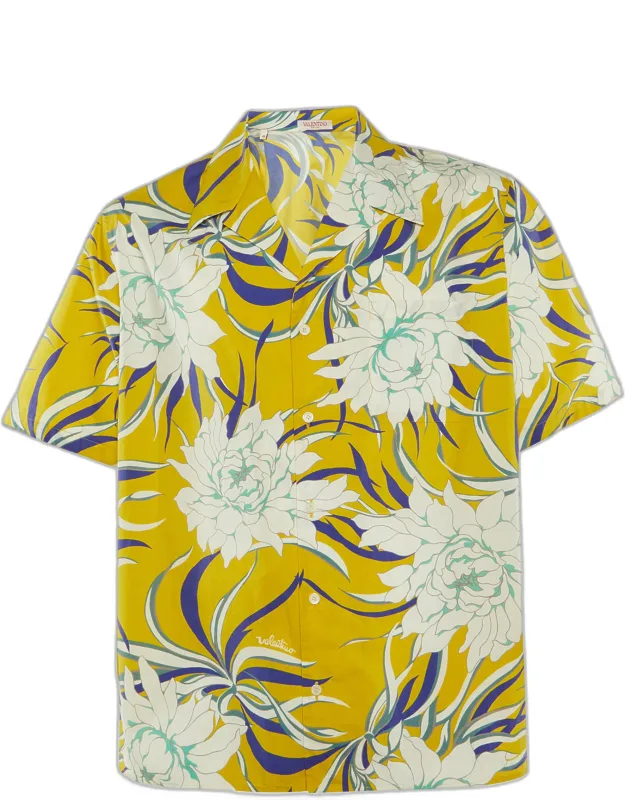 Printed Cotton Short Sleeve Shirt