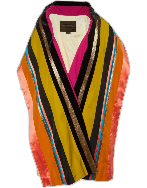 Striped Scarf Detail Coat