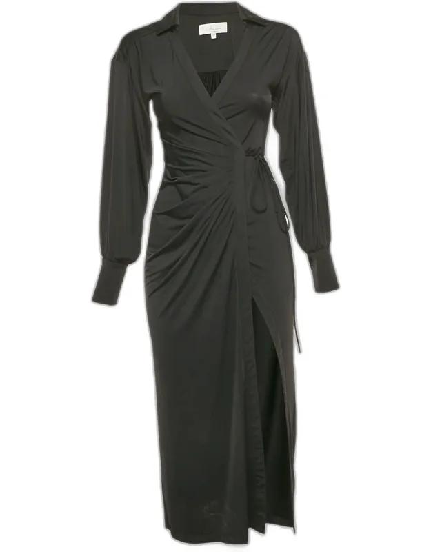 Jersey Draped Wrap Dress