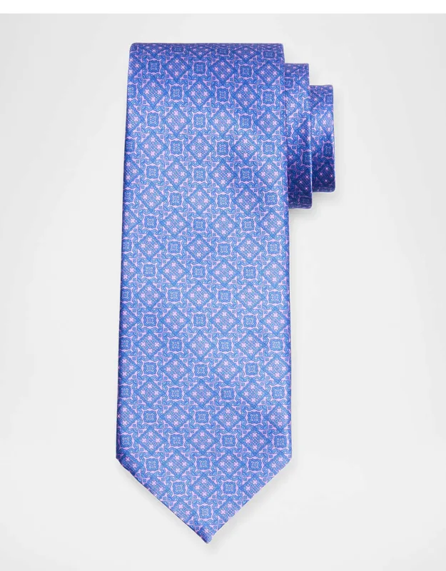 Geometric Medallion Silk Tie