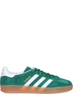 Gazelle Indoor Sneakers With Round Toe And Gold Logo Print