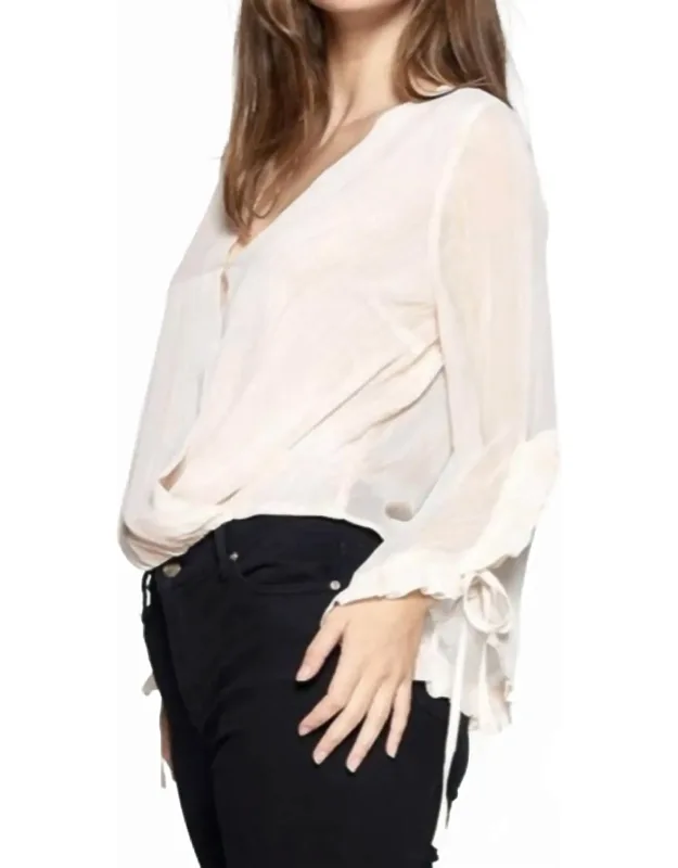 Ruffled Wrap Blouse