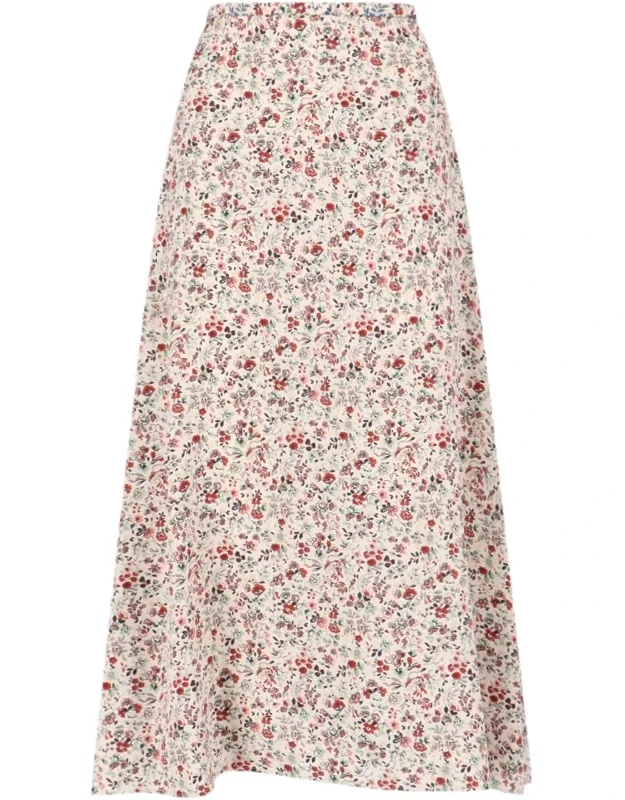 Silk Midi Skirt