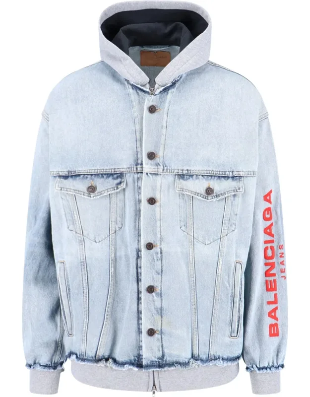 Denim Sweatshirt Jacket