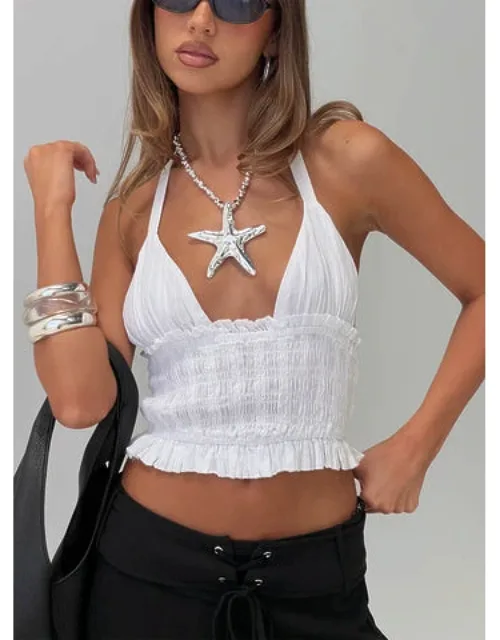 Essence Shirred Peplum Top