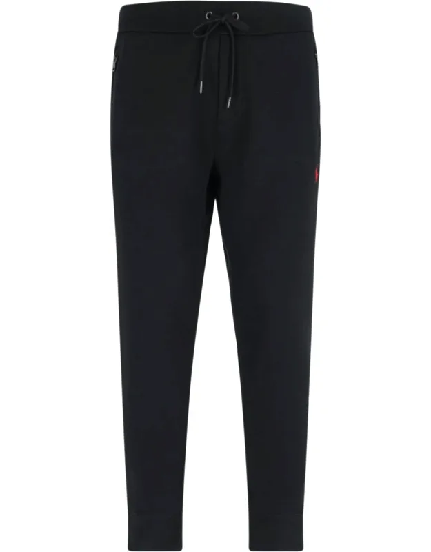 Logo Track Pants With Elastic Mid Waistband And Drawstring Closure