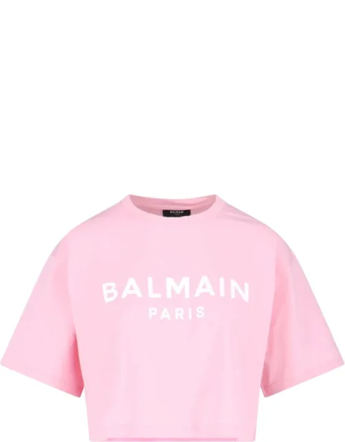 Logo Crop T-shirt In Organic Cotton