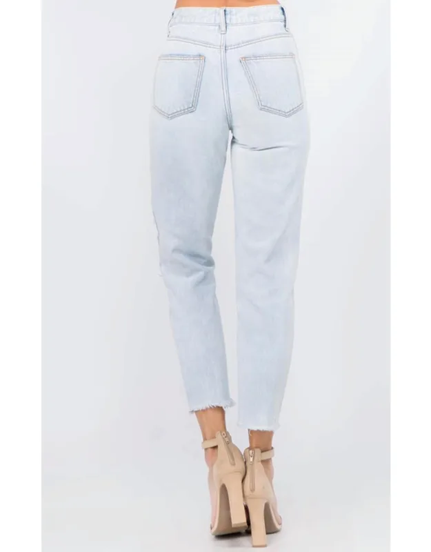 Cropped Straight Fit Jeans