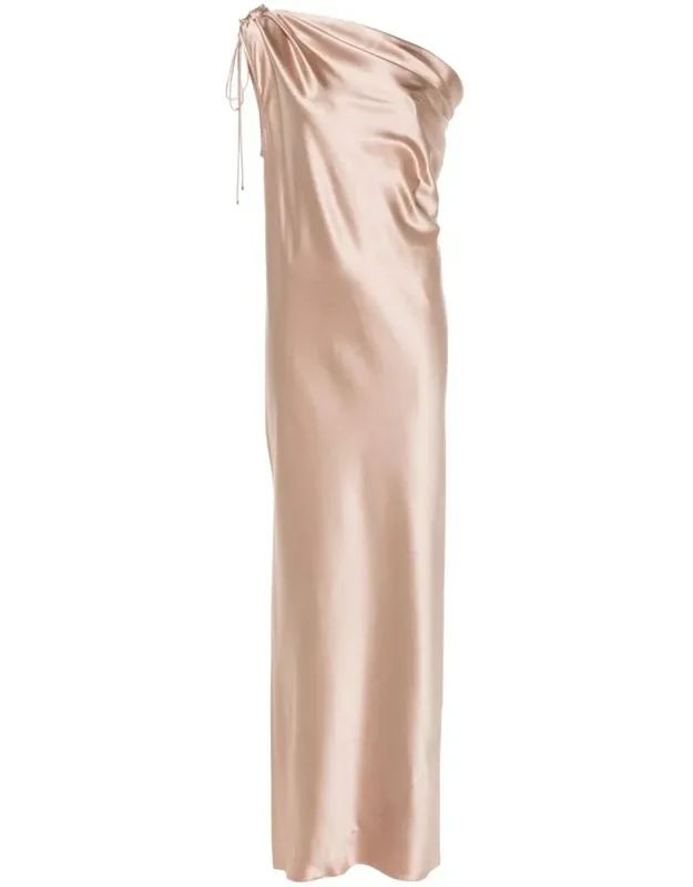 Dress With Gathered Detailing And Side Slit