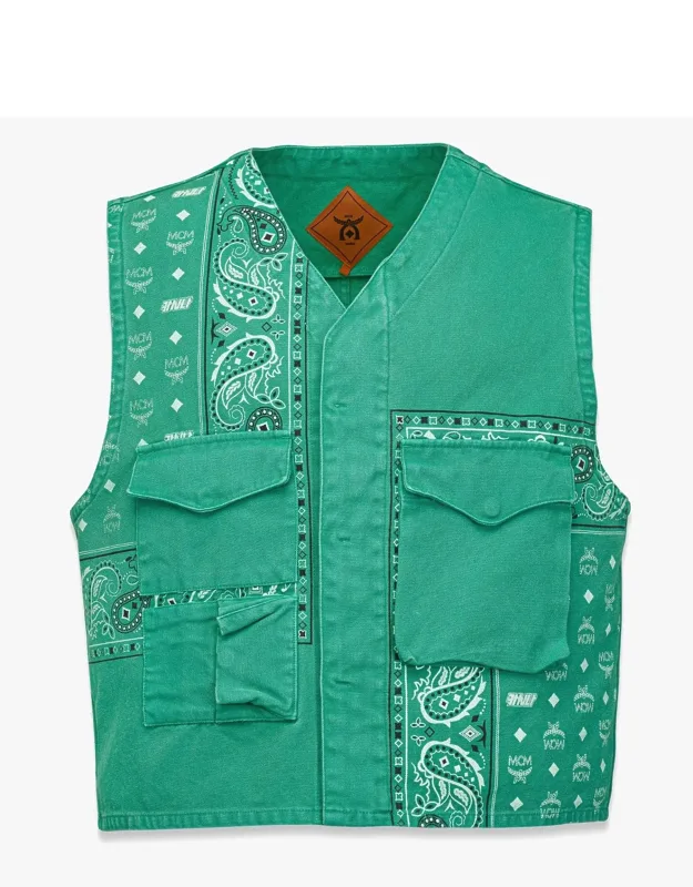 Bandana Monogram Gilet In Oxford Cotton