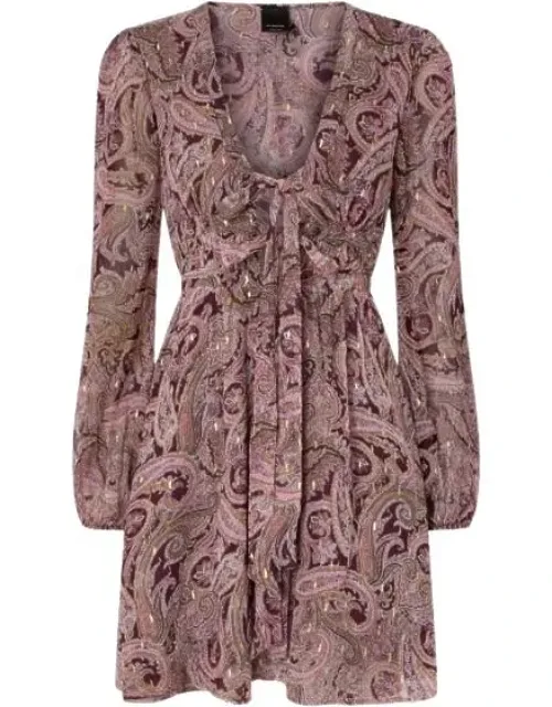 Dress Paisley Tie Neck