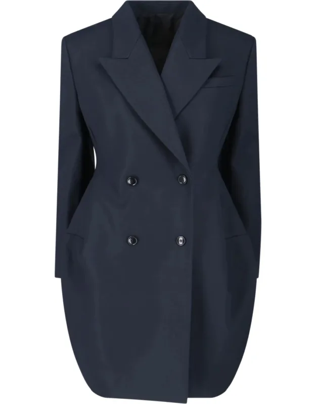 Rounded Double-breasted Coat
