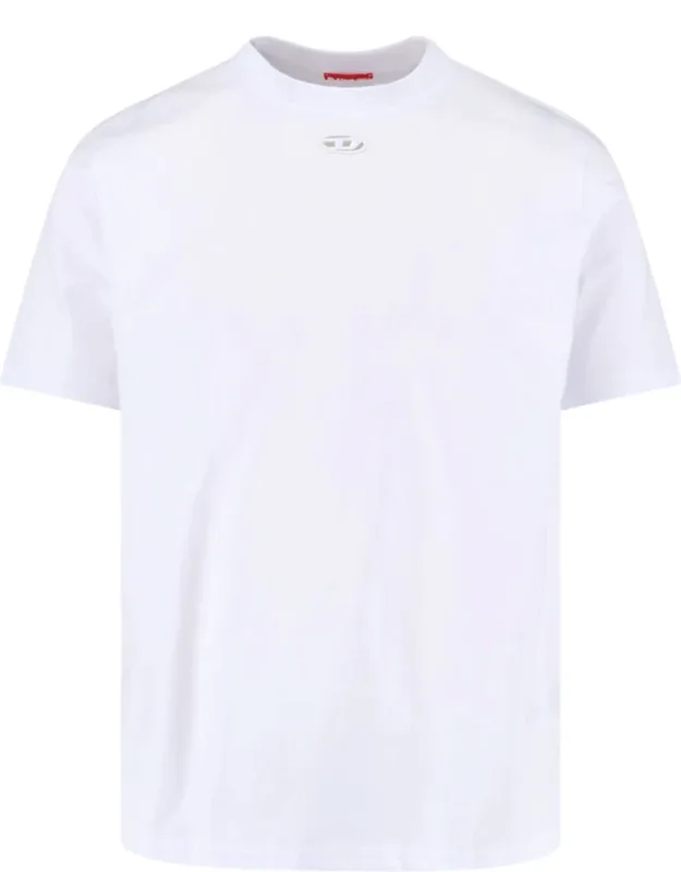 T-diegor-d T-shirt With Chest Logo Patch, Straight Hem